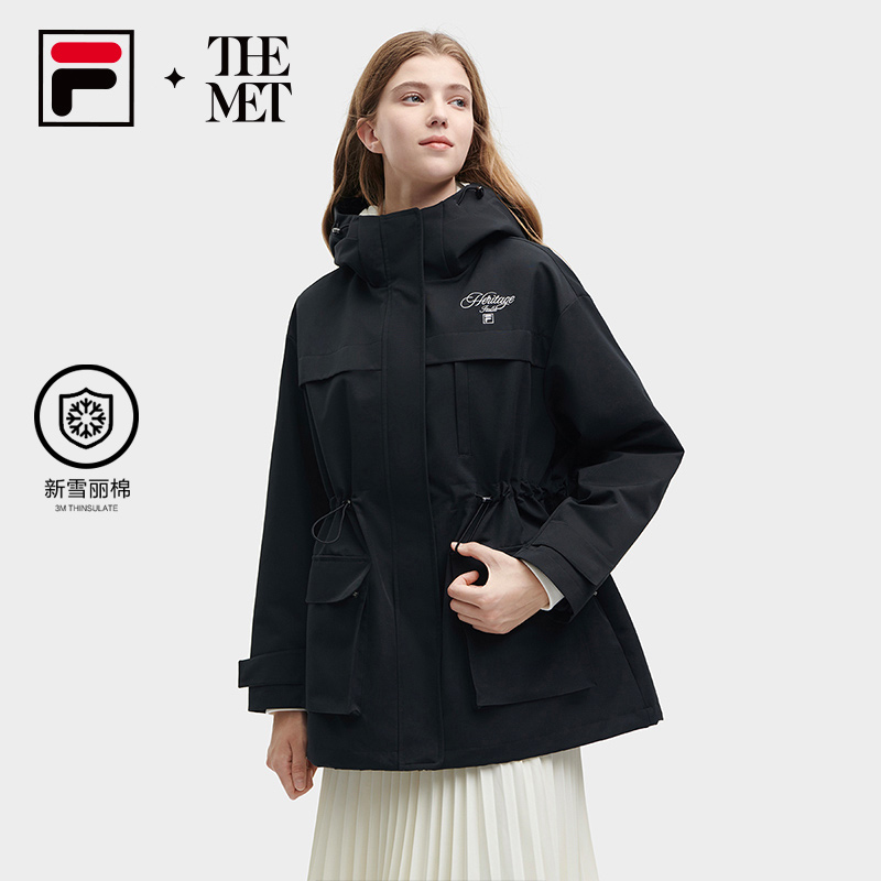 FILA x THE MET Filamonai joint cotton suit women's 2023 Winter new Snowy warm tooling blouses-Taobao