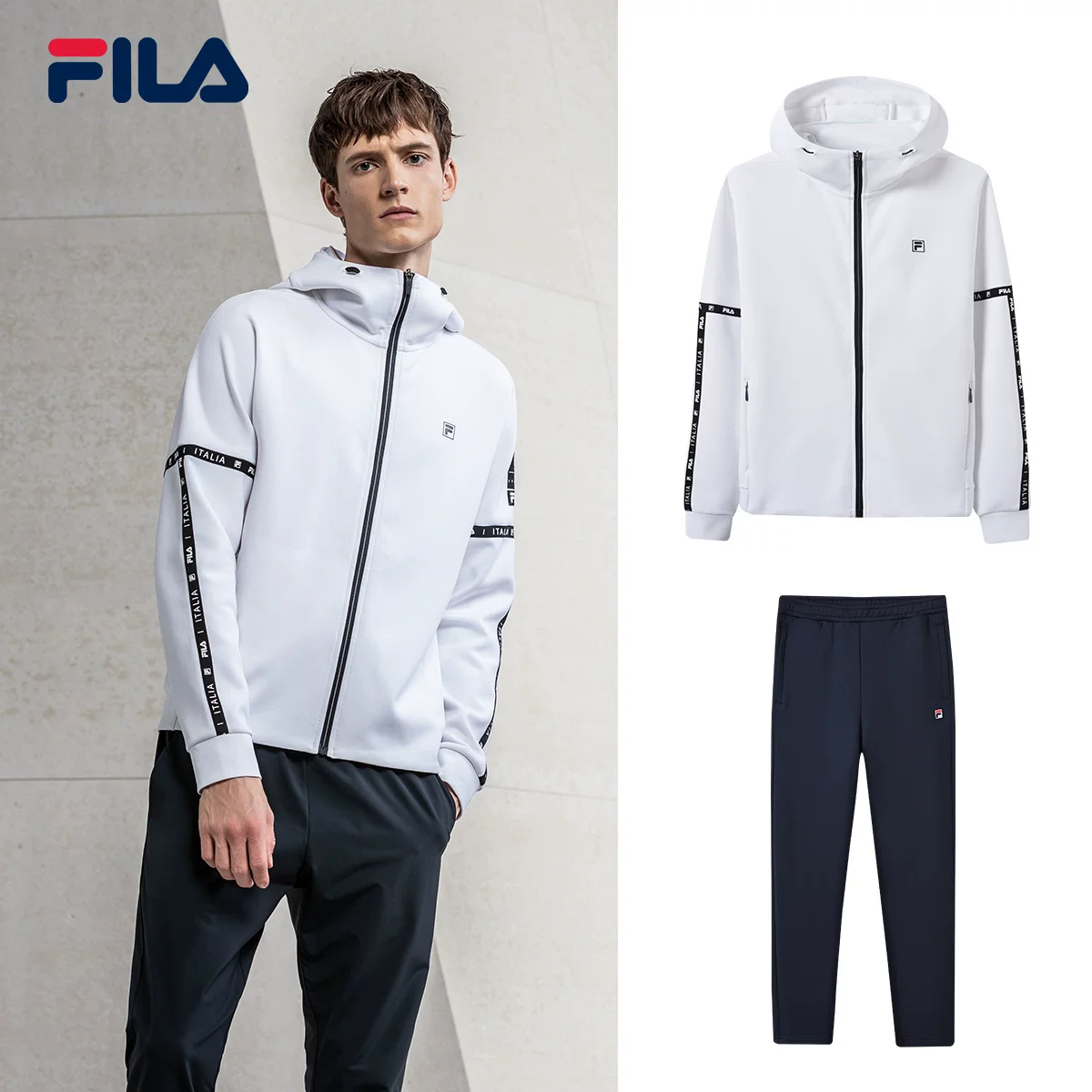 Spring set, hoody for leisure, trousers, 2019, loose straight fit