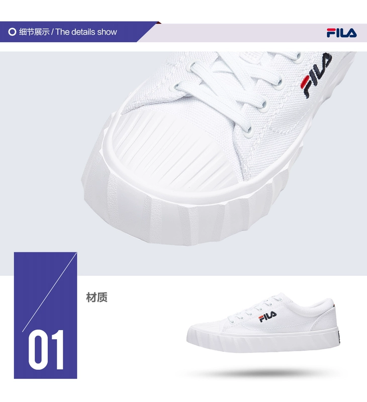 FILA Fila Official Classic KICKS Giày nữ G9 2019 Thu mới Giày trắng - Plimsolls