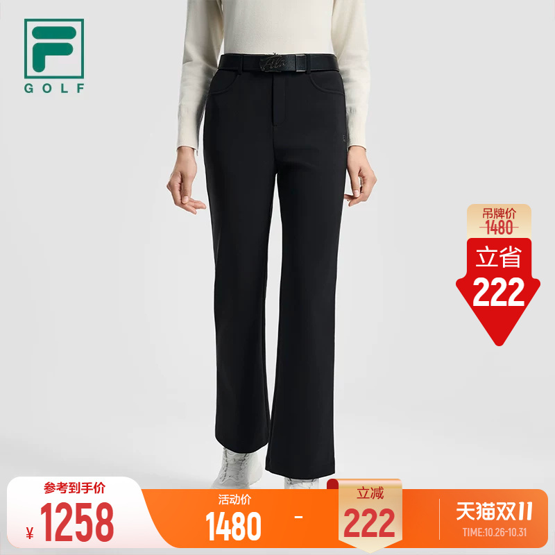 Fila High-Stretch Pants | Fila Exquisite Flared Pants 26 Winter New Women's Basic Pants Golf Sports Pants