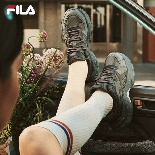 Филафила официальная папоротника Женская обувь кроссовки на открытом воздухе для папы обувь летние повседневные 𫔮 обувь, покрытые древними черными туфлями