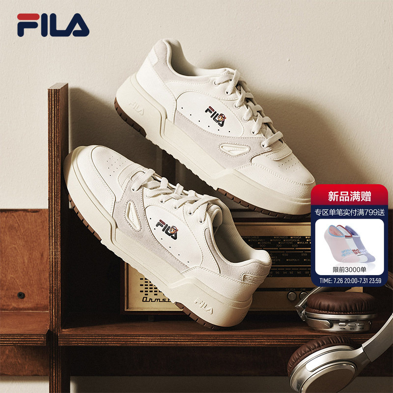 Square Shoes 1S | Fila Campus 1+ Men's 26 Autumn New Women's Retro Basketball Bear Casual Sneakers