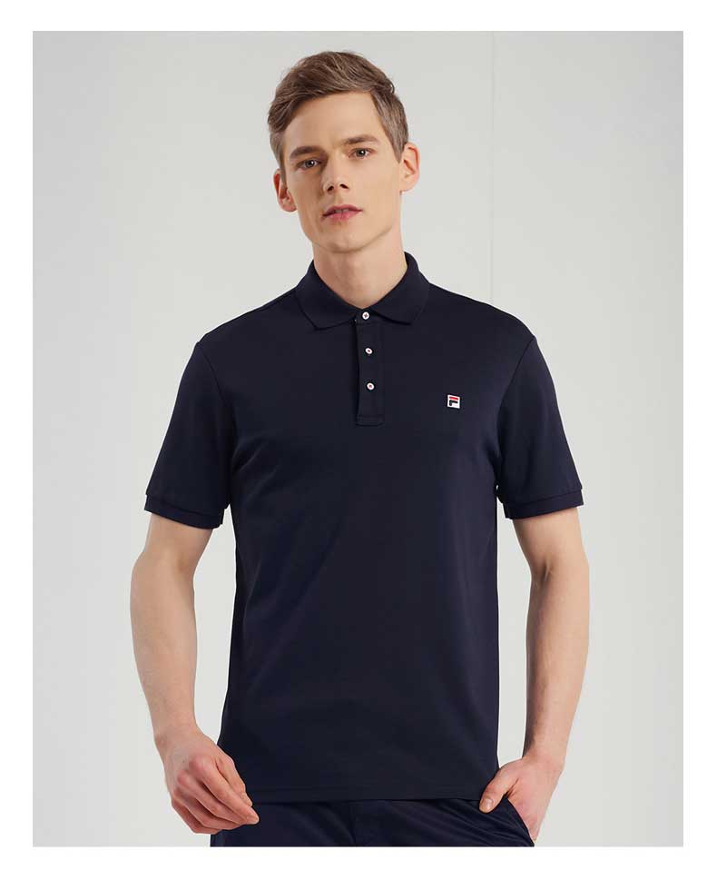 FILA Fila Nam Ngắn Tay Áo Ve Áo Ngắn Tay Áo Polo Áo Bông Thể Thao Kinh Doanh Bình Thường Ngắn Tay Áo Sơ Mi Nam áo polo aremi