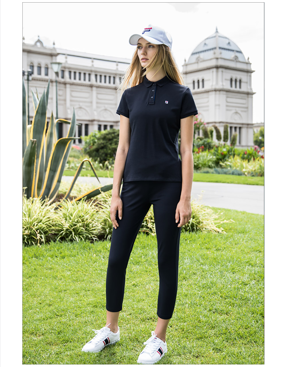 FILA Fila nữ POLO2018 mùa hè mới thân thiện với da thoáng khí cổ điển ngắn tay polo áo thể thao ngắn tay phụ nữ áo polo cá sấu