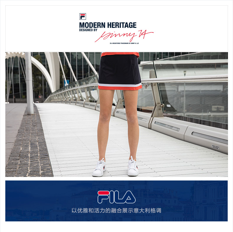 Fila váy ngắn Fila 2018 mùa hè mới thời trang thể thao giản dị váy váy nữ bộ thể thao nữ mùa đông adidas