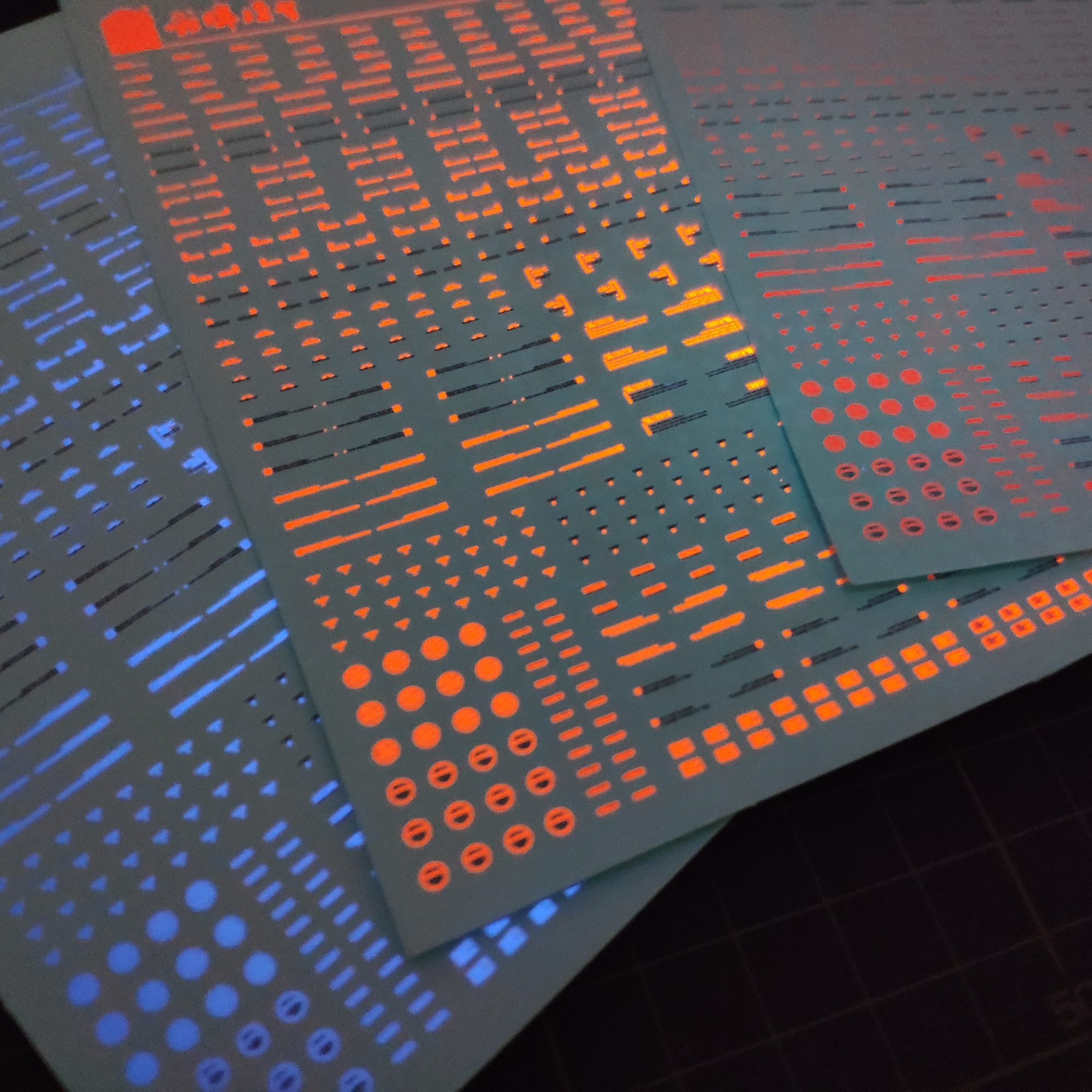 Impact wave box plate up to model water - sticker fluorescent water - paste general - purpose water patch