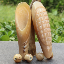 Natural white yak angle scraping plate press facial beauty dial bar ball massage rod open back scratch