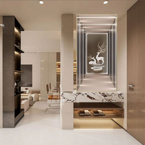 Painted Changhong Art Craft Frosted Tempered Flower Glass Screen Partition Decoration Living Room Silk Entrance Painting Customized