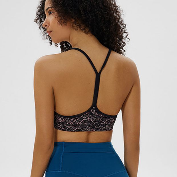 LULUTINTINT thương hiệu riêng Flow Y Bra in áo ngực yoga thể thao Hình chữ Y - Đồ lót thể thao áo tập adidas