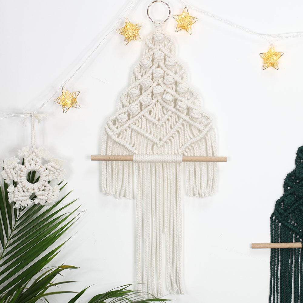 Giáng sinh Giáng sinh trang trí cây quà tặng treo tường dệt bằng tay tấm thảm chất liệu cotton để gửi mẫu hướng dẫn - Tapestry thảm thêu trang trí
