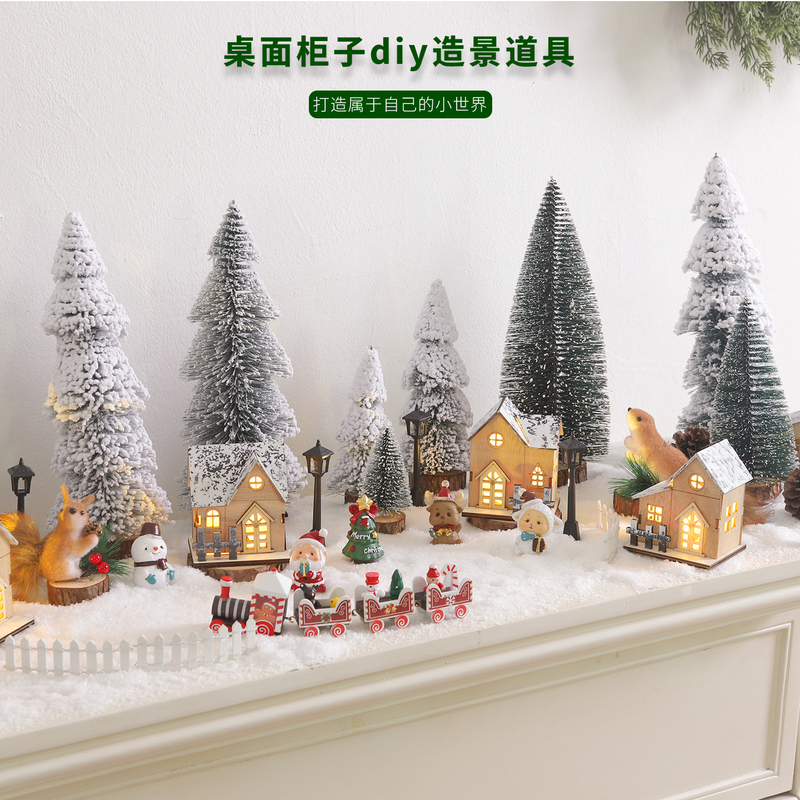 Christmas Decorations Micro-Landscape DIY Material Kit for Home Desktop Miniature Scene Arrangement Snow Scene Props Christmas Decorations Micro-Landscape DIY Material Kit for Home Desktop Miniature Scene Arrangement Snow Scene Props