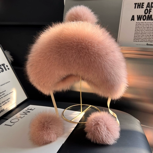 Модная зимняя милая флисовая удерживающая тепло шапка