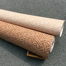  Neoclassical Chinese plain woven pattern wallpaper study teahouse hotel hotel hotel box private room wallpaper paste top