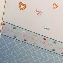 Pink love English letters waist line seamless wall cloth blue simple cartoon children princess room bedroom wall cloth