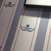  Mediterranean blue and white vertical striped wall cloth waist line plaid one-piece seamless wall cloth Teen boy room bedroom