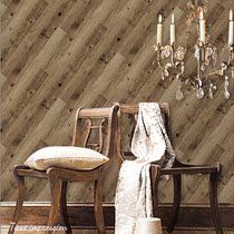 Personality imitation twill wood floor pattern wallpaper dark Nordic wood grain wallpaper tatami loft study wallpaper