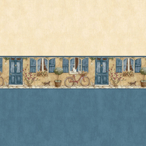 American Countryside Style Vegan Color Pure Color Matching Waist Line Integrated Seamless Wall Cloth Living-room Bedroom Background Wall Cloth