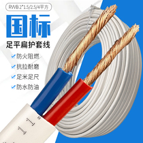 Guid wire National Standard 2 5 4 6 square 2-core wire flexible wire outdoor antifreeze waterproof cable household power cord