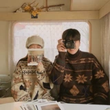 Демисезонный трикотажный свитер для влюбленных, парная одежда, куртка подходит для мужчин и женщин, оверсайз