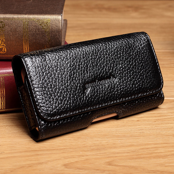 Single-layer ultra-thin mobile phone pocket men wear belt cross section old man's smart phone case mini mobile phone bag small bag