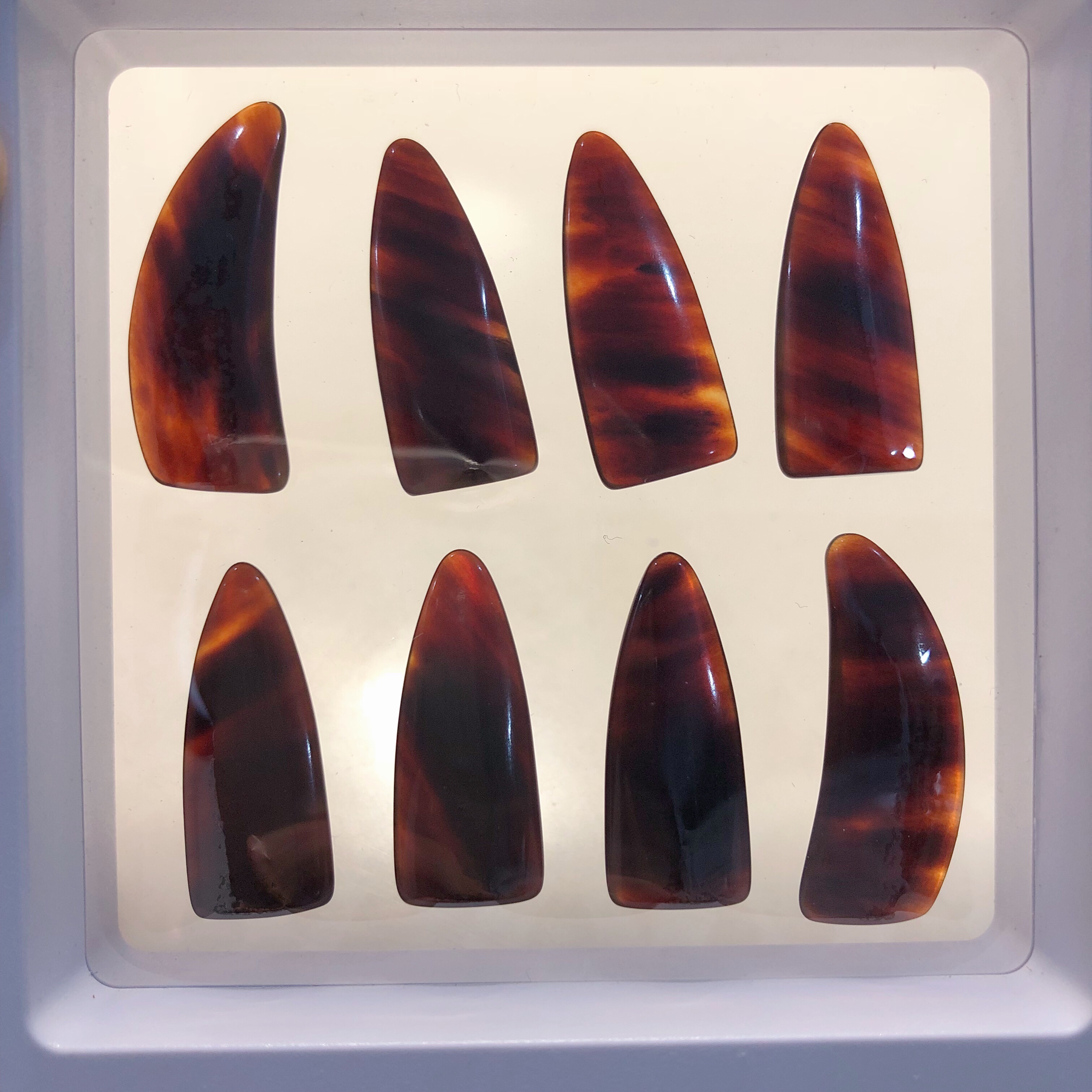 Straight plate college guzheng nail professional verification examination performance practice double-sided arc single-sided arc double-groove right-angle art examination