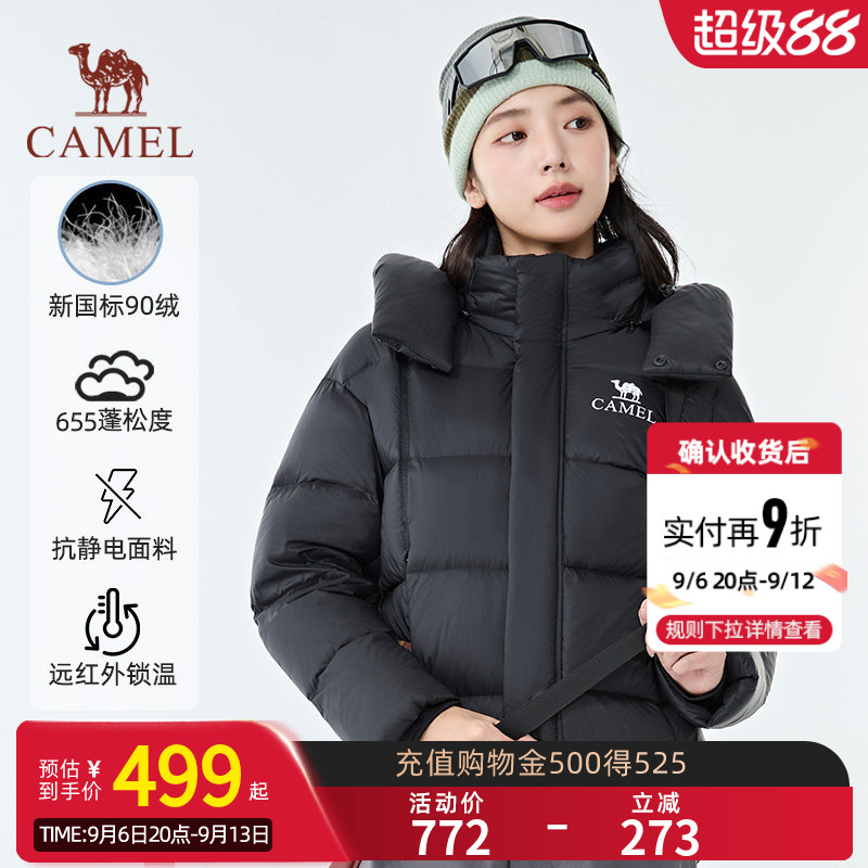 【Beijing Film Academy Lite】Camel Autumn/Winter New down Jacket Couple Style Warm Thick Large Collar
