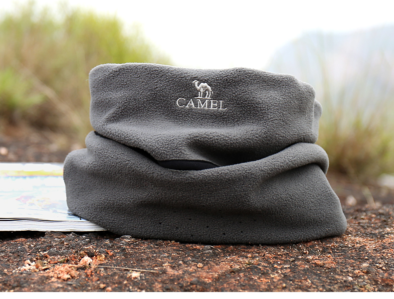 CAMEL lạc đà ngoài trời bib ấm và windproof breathable đa mục đích lông cừu cổ áo mua khăn phượt