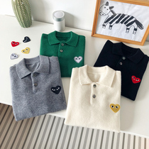 Love cashmere products seiko carefully crafted PALY eyes love cashmere lapel POLO shirt Family parent-child outfit