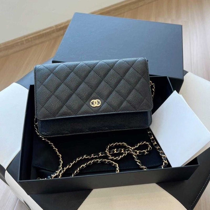 2025 New Style Chanel-Inspired Chain Bag Woc Fortune Bag Caviar Quilted Bag Single Shoulder Crossbody Bag Small Square Bag for Women