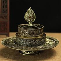 Nepalese Tantric Dharma Instruments Seven Gem Tibetan Supplies Thai Silver Mantra Pan Mandala Panmancharo