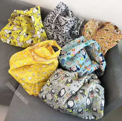 (Factory inventory)Super cute book bag Cute cartoon environmental protection bag Waterproof large folding shopping bag vest bag