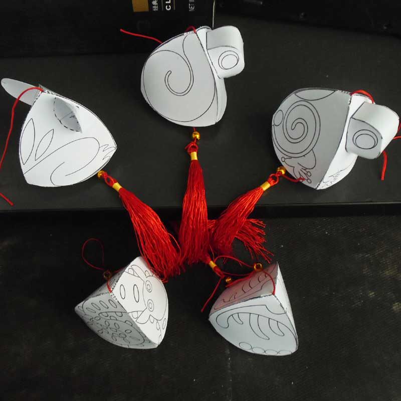 End Afternoon Five Poisonous scents Sacs Diy Material Embroidered Painted with Folded Paper Zongzi Handmade Kindergarten Homemade Homework Painted