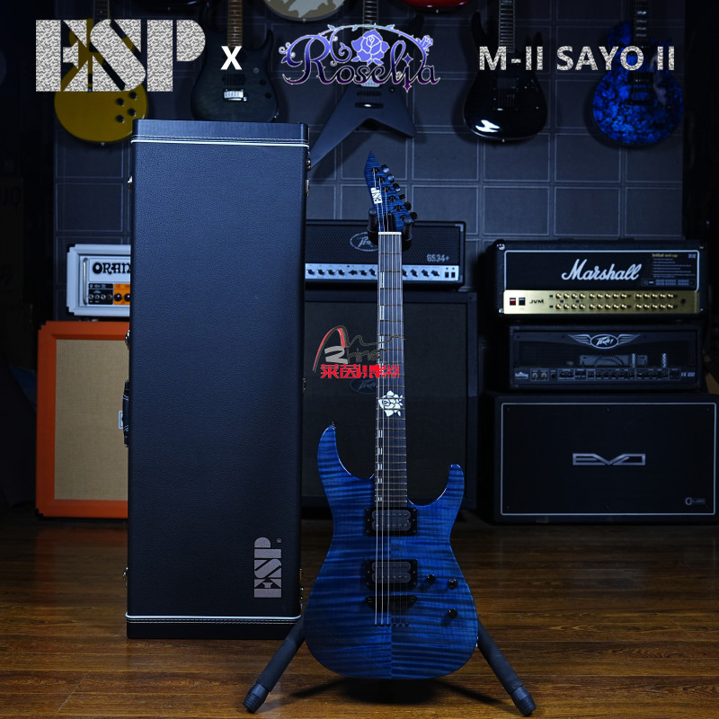 In Stock Esp Bang Dream Collaboration Model M-Ii Roselia Sayo Electric Guitar Eiwa Sayo