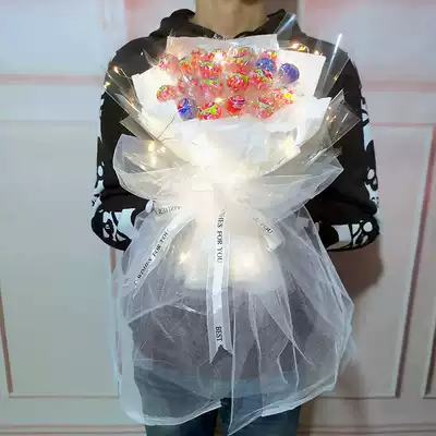 Handmade diy lollipop bouquet material package for teacher girlfriend best friend luminous bouquet candy bouquet candy bouquet wrapping paper