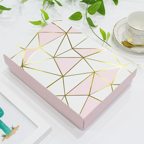 Новый розовый горячий золото Rhombus 80g6 Ice Skin Skin Loon Cake Cakebaging Box Baked Yolk Crisis коробка с перегородкой