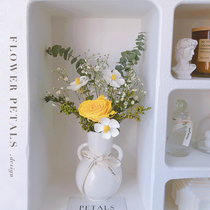 ins yonsheng roses full of stars dry flowers bouquet living-room furnishing bedroom dorm room table vases ugali real flowers