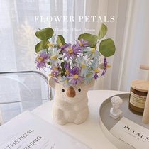 Small daisy Chrysanthemum Hearts Rangan Flowers Real Flowers Natural Air-dried Branches Living Room Decoration Pendulum Piece Creative Flower Arrangement Diy Materials