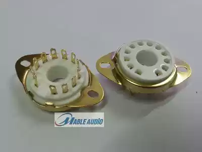 Ceramic 12-foot vacuum tube seat GZ12-F-A-G gold-plated front fitting 9MN8 8AC9 50CA10