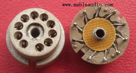 Brand new bakelite in-line ten-pin vacuum header GZS10-A silver plated pin 10-pin header socket for D9J2