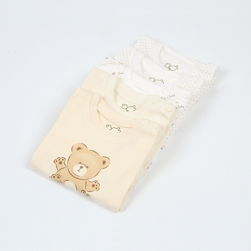 Bộ đồ lót hở vai Cle clear Rabbi Baby Four Seasons Bộ quần áo cotton nguyên chất - Quần áo lót