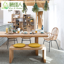 Nordic rattan chair leisure chair imitation rattan outdoor back chair dining chair homestay iron art chair ins