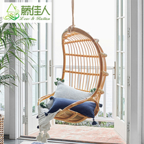 Nordic Bali Indonesia ins sun room real rattan rattan hanging hanging chair swing hanging basket