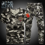 Летний тонкий камуфляжный комплект, универсальная камуфляжная футболка с коротким рукавом для школьников