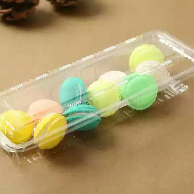 J006 Packing box Transparent sushi box Cake packing box Long strip box Heat-resistant and odorless 500