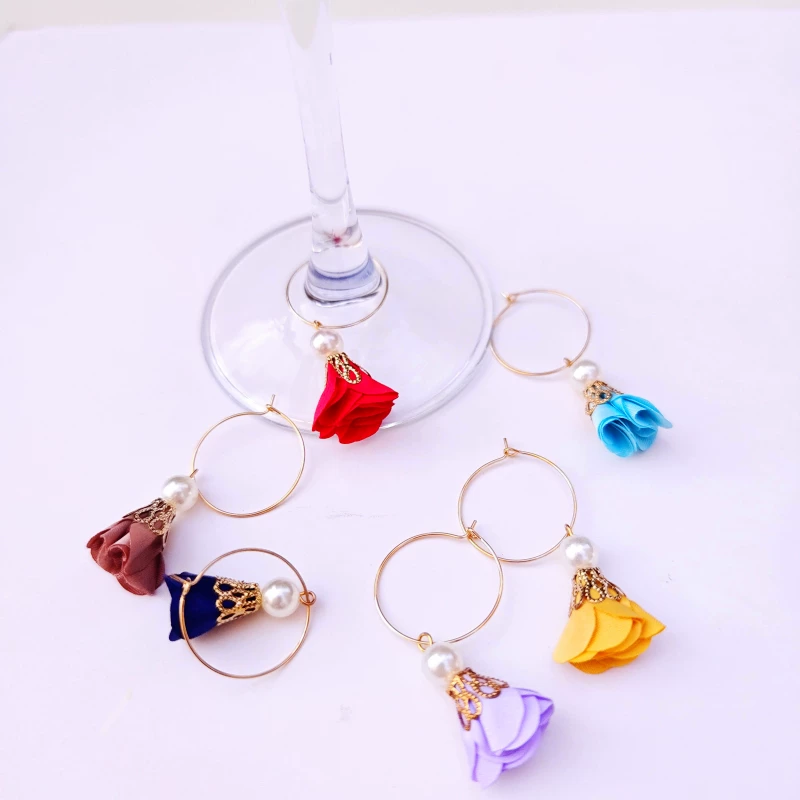 Creative wineglass for party, flowered