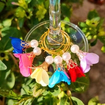 创意花朵酒杯环聚会杯子标识器杯子标记杯识别器派对酒杯区分标记