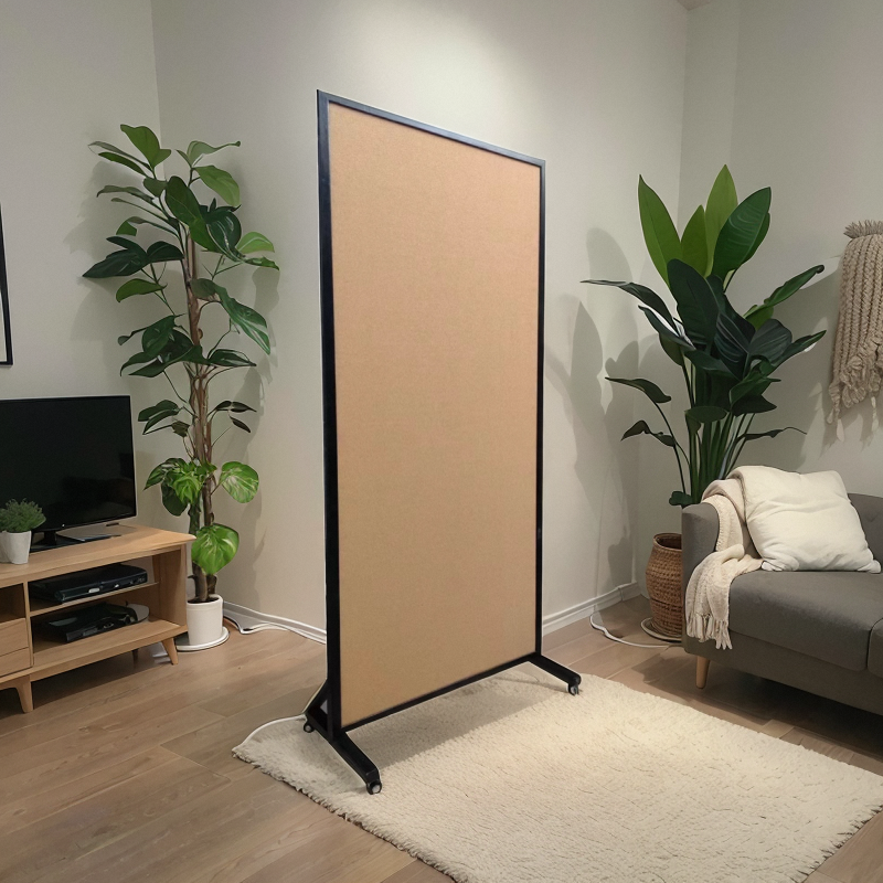 床置き式取り外し可能コルクボード写真壁掛けブラケット黒フレーム背景ボードユニバーサルホイールディスプレイスタンド学校掲示板