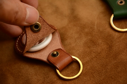 Apple, импортный защитный чехол, брелок, Италия, из натуральной кожи