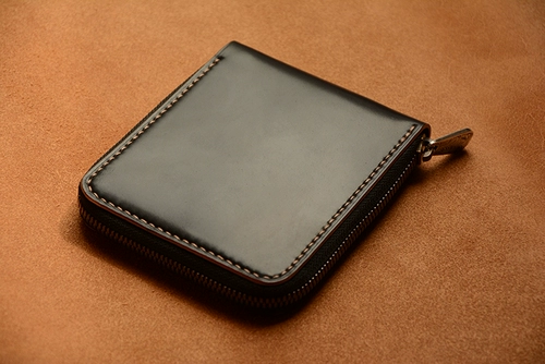 Horween Cordovan Holvan Horse Hip Leather Leather -молния кошелька
