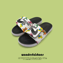 Summer Lovers Magic Sticker Slippers for men and women Ins trends outside wearing anti-slip sports Soft bottom lined with beach sandals